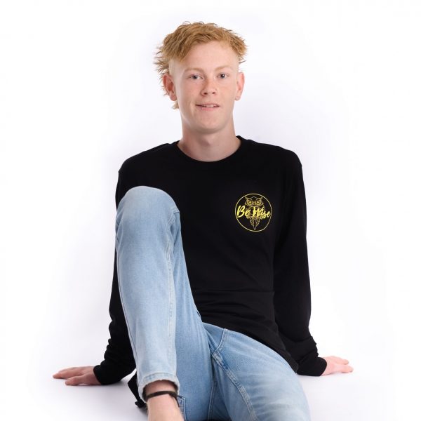 Adults Long Sleeve T-Shirt - Black & Yellow